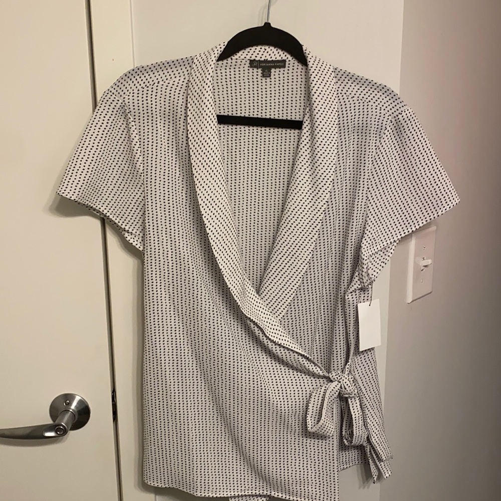 NWT Adrianna Papell Tie shirt - Size XL